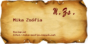 Mika Zsófia névjegykártya